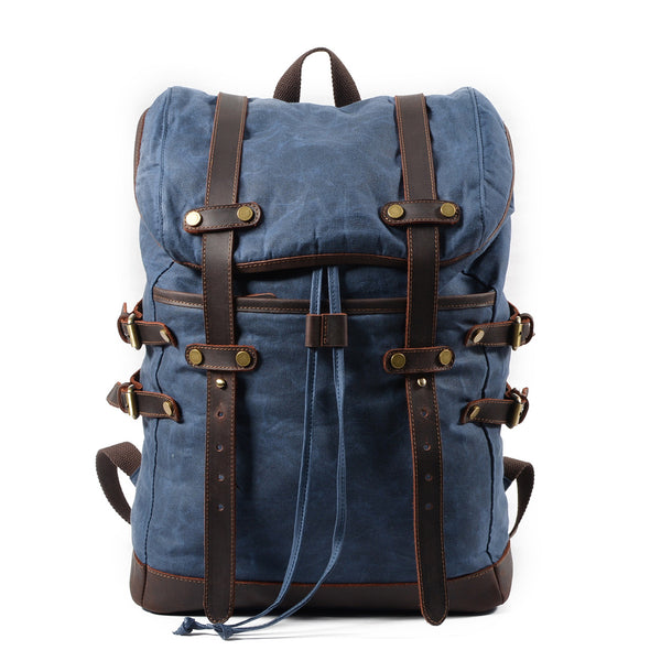 Arxus Waxed Canvas Backpack Waterproof 15.6 Inch Laptop Casual School ...